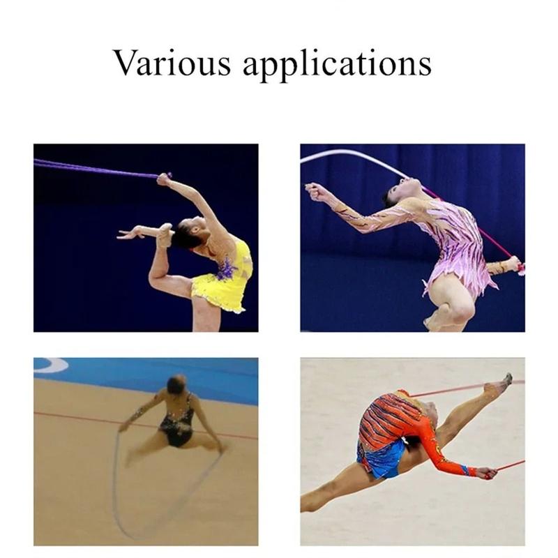 Product Introduction of Outdoor Activities Rainbow Color Gymnastics Arts Rope Competition Rhythmic Rope Yoga Training 3M Gymnastics Jumping Props Sports Training 10