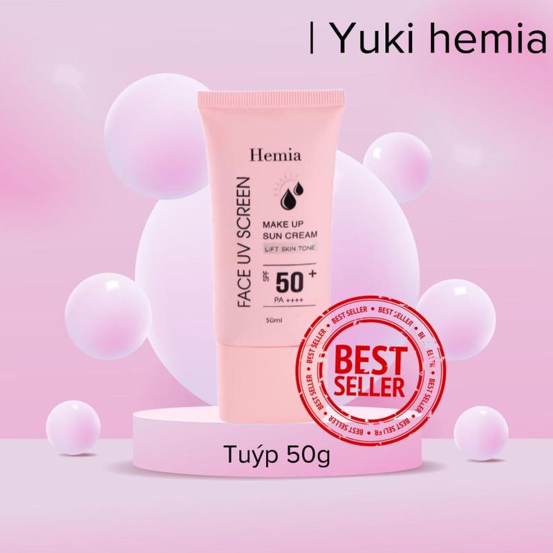 (Set 2 HỘP BÁN CHẠY )  KEM CHỐNG NẮNG HEMIA 50ml xuất xứ Hàn Quốc dành cho Face - MAKE UP SUN CREAM  phù hợp mọi loại da Sunscreen
