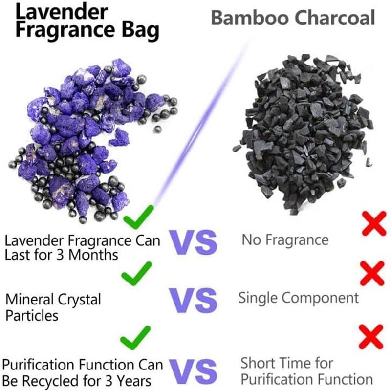 Product Introduction of Lavender Sachet, 8 Counts/set Portable Odor Absorber Sachet, Air Freshener for Home  Car Closets Drawers Office 3