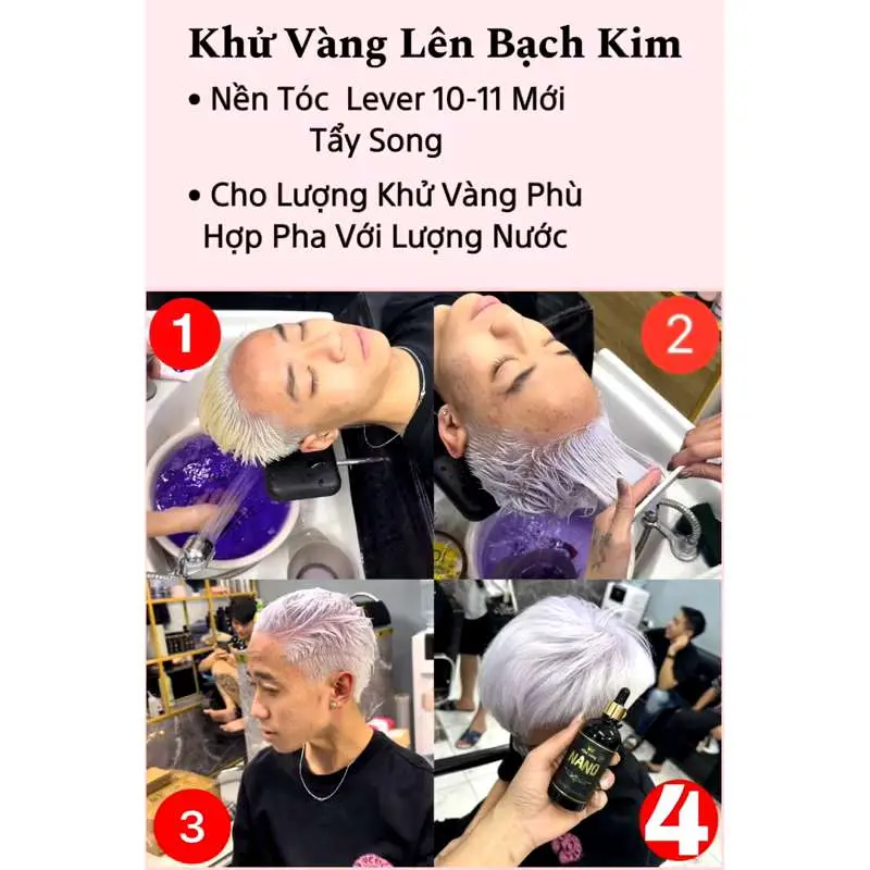 100ml Tinh chất khử vàng NaNo cao cấp, khử vàng cho nền tóc tấy, khử vàng cho nền tóc bị trôi nền. Nhuộm Tóc Đổi Màu Tóc 8