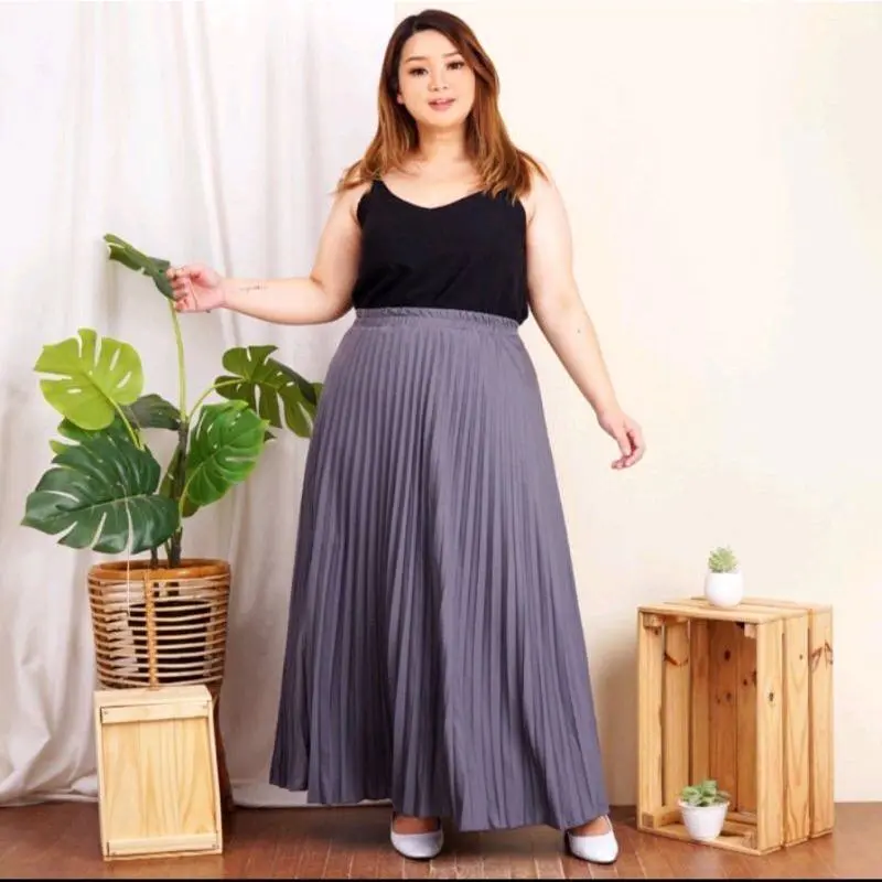 Rok plisket jumbo Mayung / Rok Plisket Jumbo / Plisket Premium / Pleated Skirt/rok plisket big size / rok kerja / JUMBO 5L Casual