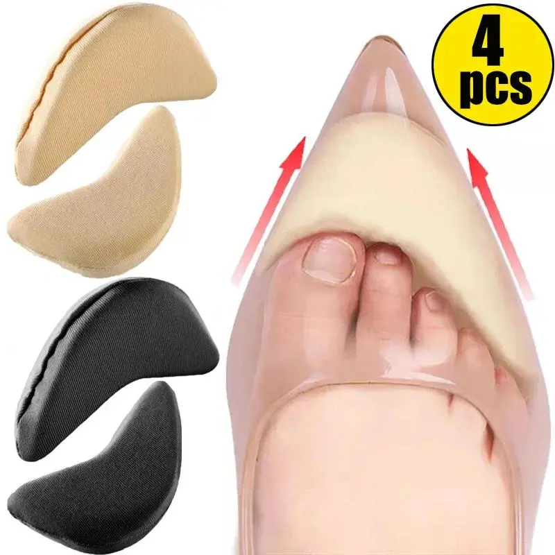 2/4Pcs Sponge Forefoot Insert Pads Women Pain Relief High Heel Insoles Reduce Shoe Size Filler Protector Adjuster Shoe Accessories