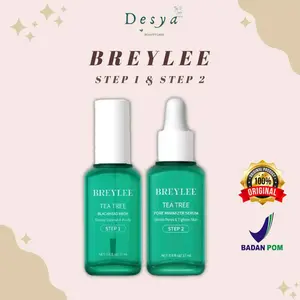 BREYLEE MASKER KOMEDO TEA TREE BLACKHEAD MASK STEP 1 STEP 2 BPOM ORIGINAL