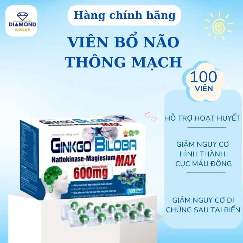VIÊN BỔ NÃO THÔNG MẠCH GINKGO BILOBA