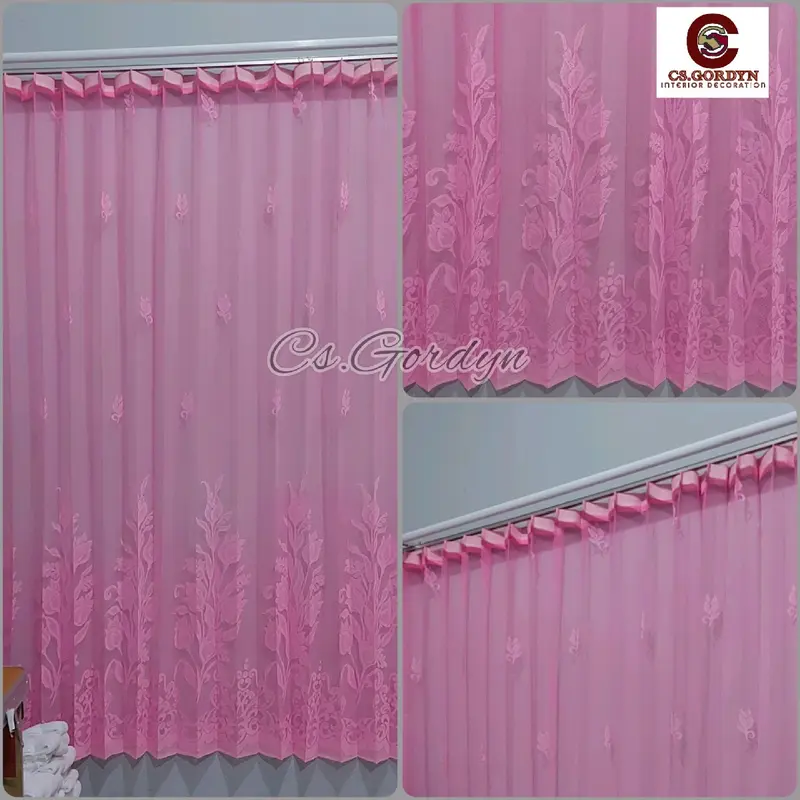 Gorden Vitrase Tulip pink tosca puring gorden siang 6