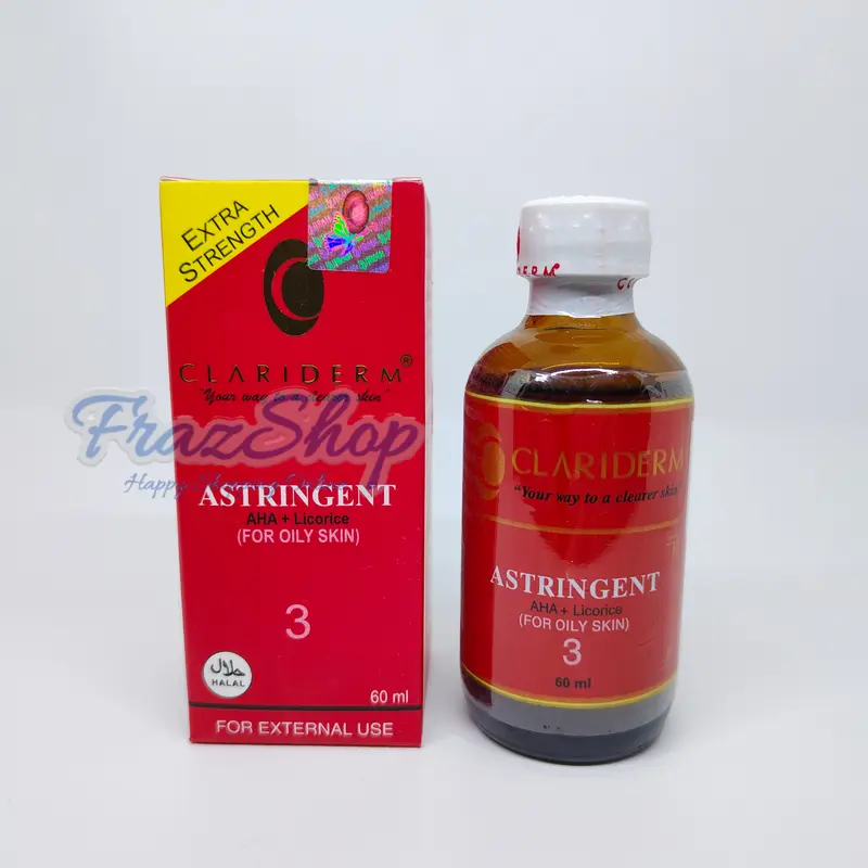 Toner Clariderm Astringent Alkohol No 3 ori Kulit Kering Hidrasi Kulit sensitif Kontrol Minyak 0