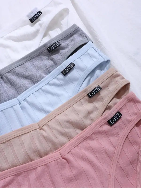 Women's Solid Color Panty, Soft Comfy Breathable Knicker for Daily Wear, Underwear for All Seasons 4