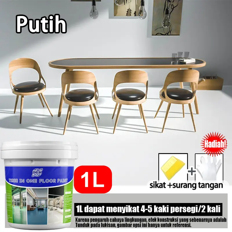 Putih【cat lantai berbasis air】