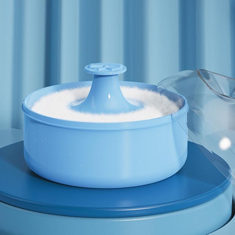 WANG Baby Body Cosmetic Powder Puff for Kid Toddlers Infant Baby Body Powder Puff and Container Case Empty Loose Powder Box 5