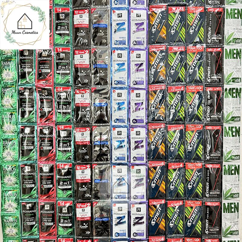 Dây 14 Gói Dầu Gội Xmen, Romano, Gen Z, Ramus, Men Ology