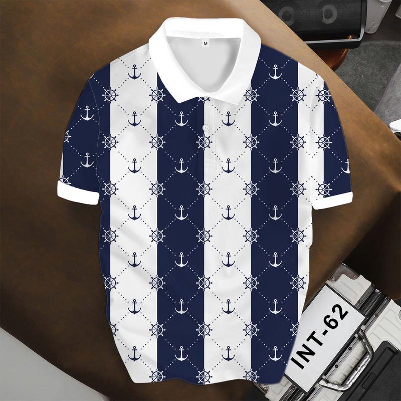 áo POLO Mỏ Neo INT- 62 thun cổ bẻ - áo polo nam nữ phong cách mùa hè vải Poly Thái thoáng mát