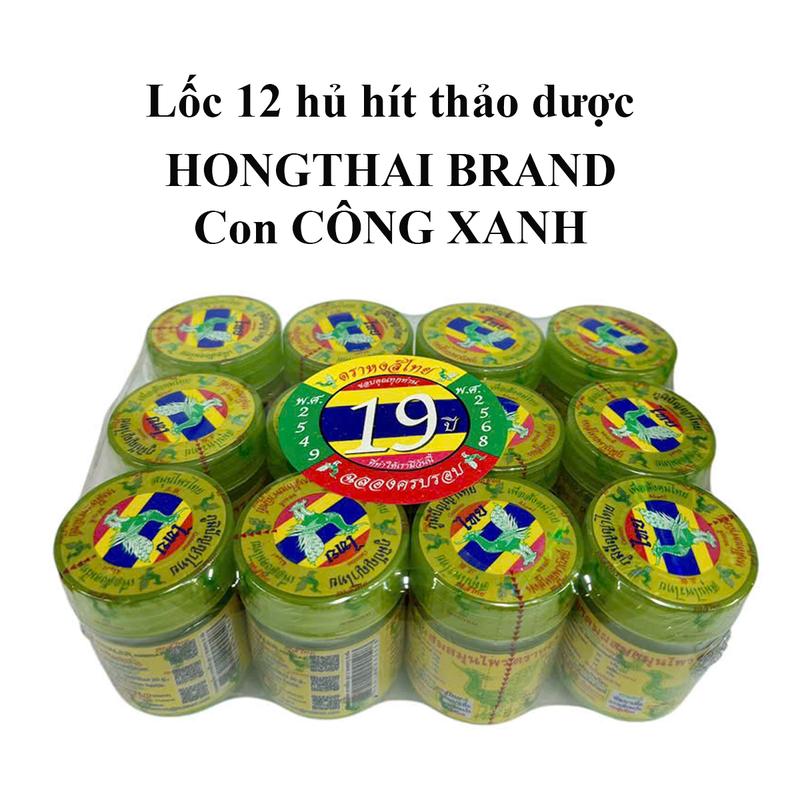 Lốc 12 Hũ Hít Thảo Dược HongThai Brand 20g - Xuất xứ Thái Lan