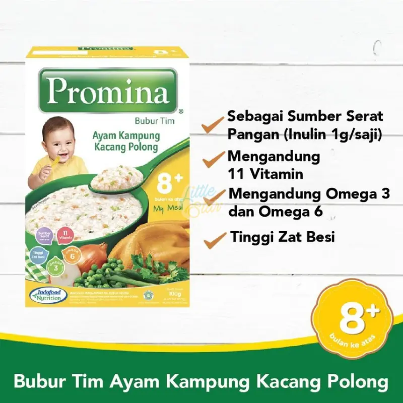 Promina Bubur Reguler 8+ 100 Gr Makanan Mpasi Bayi Instant Newborn Baby Food 3