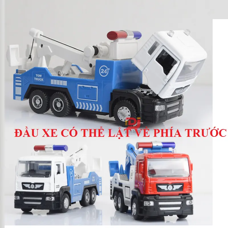 Xe ô tô cứu hộ đồ chơi trẻ em Mô hình tỉ lệ 1:50 CÓ ÂM THANH VÀ ĐÈN Bé trai Toy 7