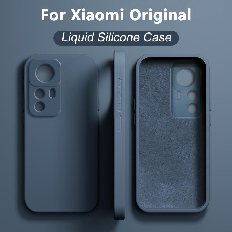 Vỏ silicon lỏng nguyên bản cho Xiaomi , 12t, 11t, 12, 13 Pro, Mi 11, 12s, Ultra Lite, 12X, Ốp Điện Thoại , Redmi Note 11, 12, 8, 9, 10 Pro 1