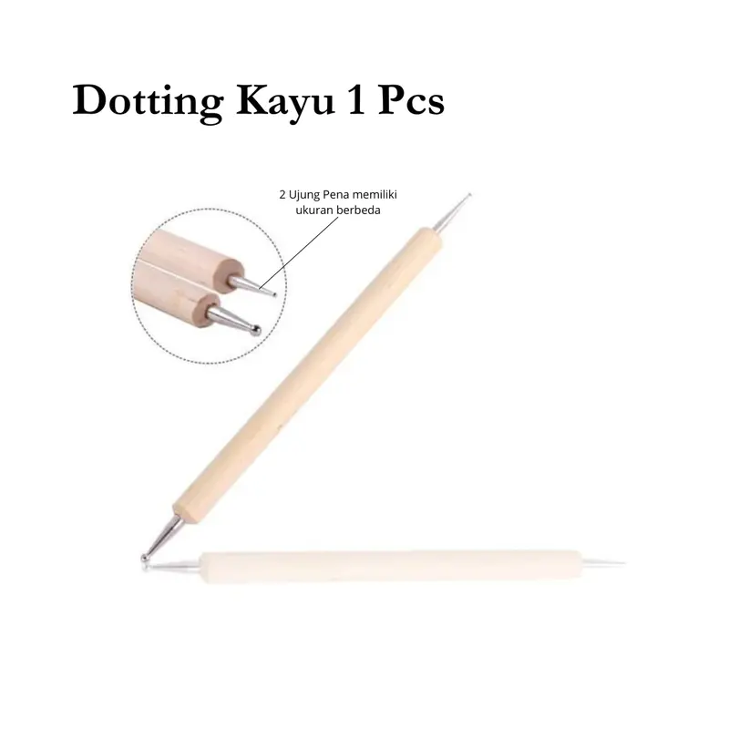 Dotting Pen (Isi 5pcs) / Dotting Tools / Dot Dotting 1PCS / Pen Dotting KAYU Nail Art Painting Kuku 4
