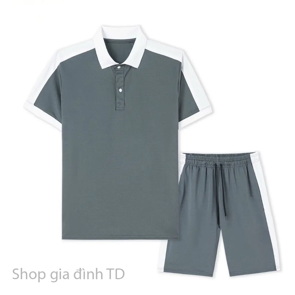 BỘ ĐỒ NAM tay ngắn kiểu dáng ĐƠN GIẢN chất liệu POLY CÁ SẤU co dãn 4 chiều, thấm hút mồ hôi, thoáng khí. Thích hợp đi chơi , thể thao. Áo Menswear Nhung Sơ Mi