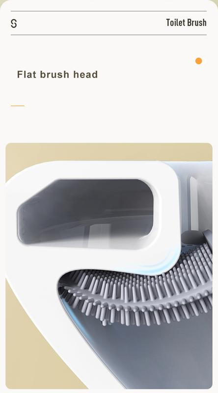 Product Introduction of Bàn Chải Nhà Vệ Sinh Gắn Tường, Bàn Chải Silicon Đầu Phẳng, Chất Tẩy Rửa Nhà Vệ Sinh, Bộ Bàn Chải Làm Sạch Nhà Vệ Sinh, Phòng Tắm 11