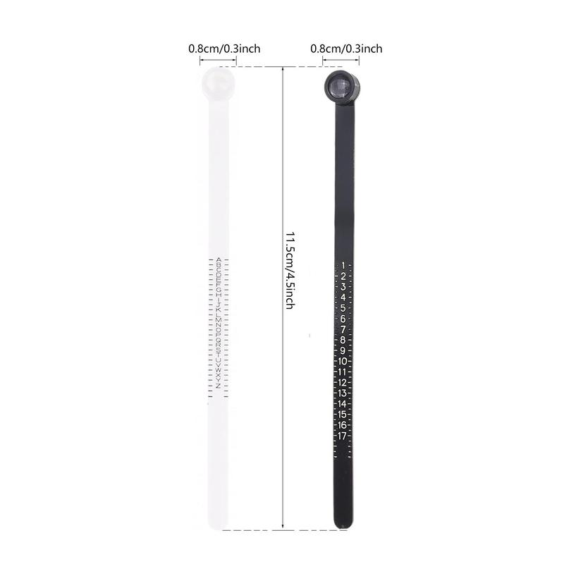 Ring Size Measuring Tool, Reusable Ring Size Measuring Tool with Magnifier, Hand Measuring Tool for Home & Office 1