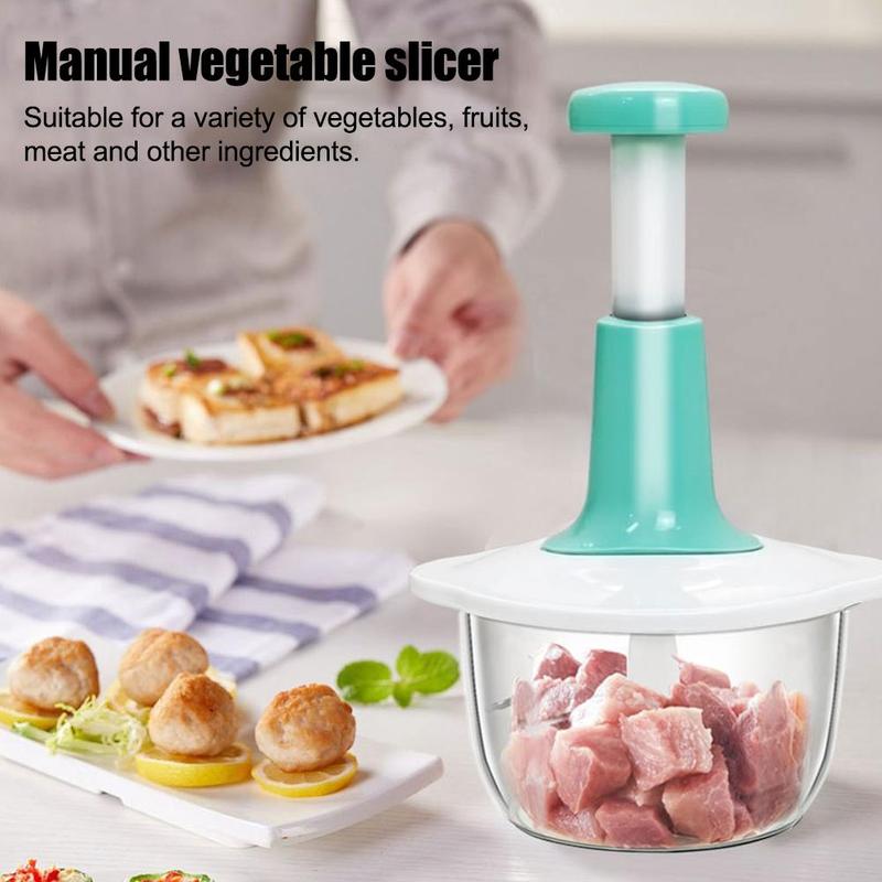 Product Introduction of Hand Press Push Food Processor Chopper Multifunctional Meat Grinder For Household Kitchen N5Q9 12