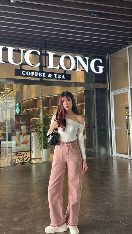 Product Introduction of PINKY JEANS - Quần jeans nữ cạp cao ống rộng hàng QC 9