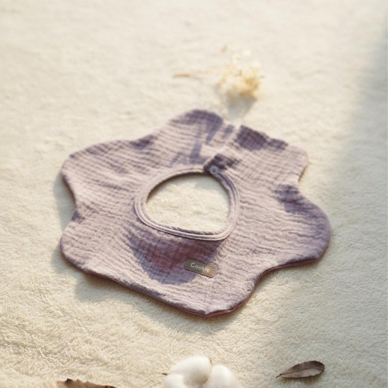  Yếm Mây 2In1 Cookie Vải Muslin Sợi Tre Cho Bé Khuy Bấm Tiện Lợi Yếm 2 Mặt Khác Màu Mua 1 Được 2 Yếm Dãi & Khăn Ợ Hơi 