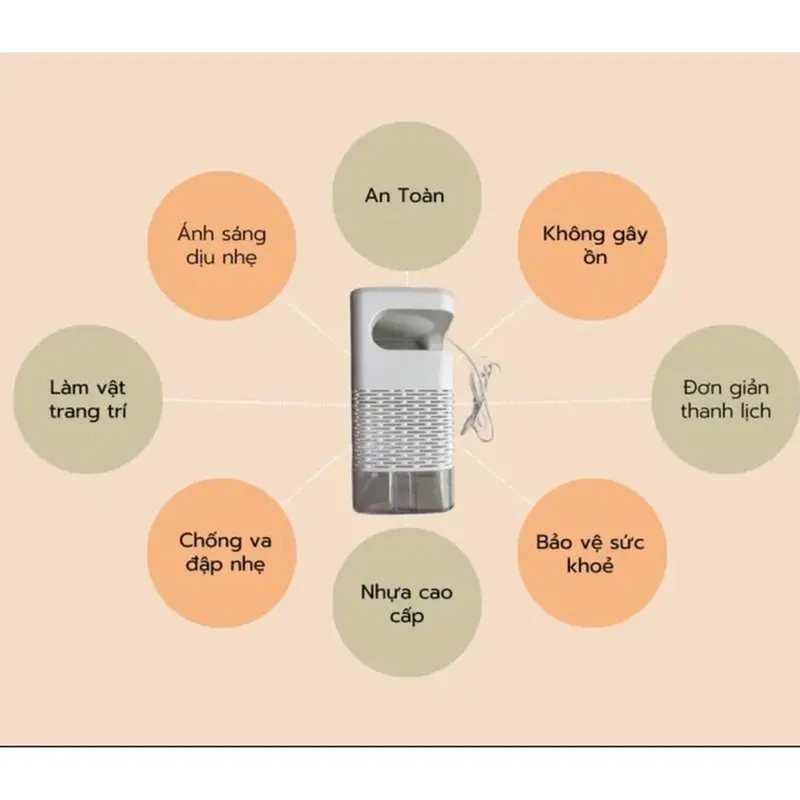 Đèn bắt muỗi thông minh kiêm đèn ngủ có cổng sạc USB Máy Đuổi Muỗi Máy Bắt Muỗi 4