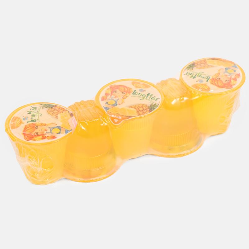 Nước rau câu Long Hải 95g/cốc đóng vỉ 05 cốc - Vị dứa Snack Ăn Vặt Food 5