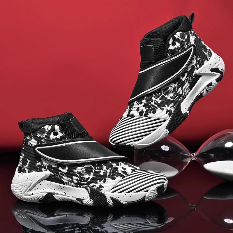 Zapatillas de baloncesto para hombre, transpirables, acolchadas, antideslizantes, deportivas, para entrenamiento de gimnasia, zapatillas de baloncesto atléticas para mujer_voghion.com