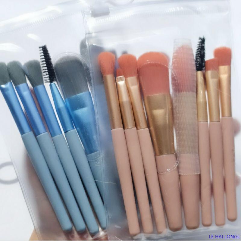 LE HAI LONGs Bộ Cọ Trang Điểm 8 Món Kèm Túi zip, Bộ Cọ Lông Mềm Đánh Phấn mắt, Tạo Khối Cá Nhân Chuyên Dụng 3