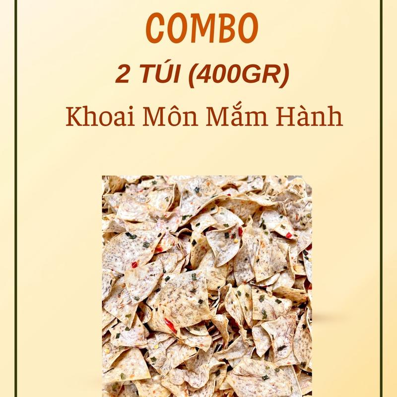  COMBO 2 TÚI   400gr  2 TÚI   : Khoai MÔN Mắm Hành Ăn Vặt Nhà Làm CoKi Food CHAY MẶN ĂN ĐƯỢC Snack Thức Ăn 