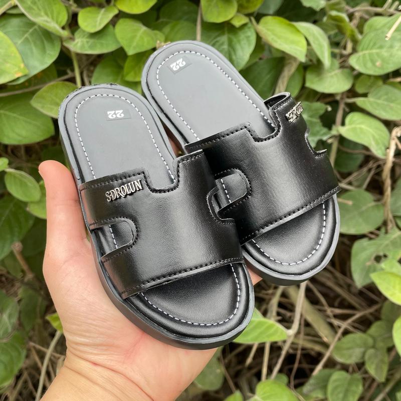 [2-10.tuổi] BM70 DÉP LÊ QUAI DA CAO CẤP cho bé trai S22-36 đen Dép Sandal Sandal Cao Su Voi dép da thời trang, mềm êm đẹp hottrend