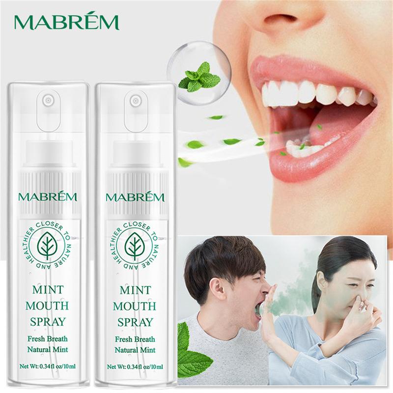 MABREM Oral Spray Freshens Breath, Deodorizes And Leaves Fragrance Portable Breath Freshener To Prevent Bad Breath Peppermint Fresh Mouth Mist 7