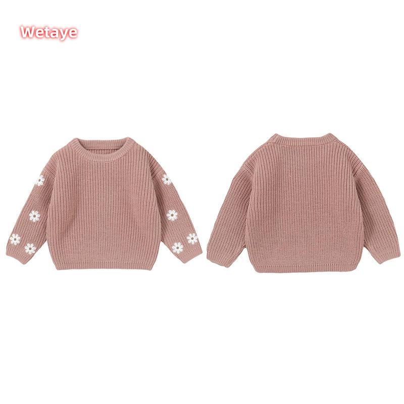 Product Introduction of Newborn Girl Sweater Casual Floral Embroidery Warm Knitted Long Sleeves Pullover Infant Knitwear for Toddler 45
