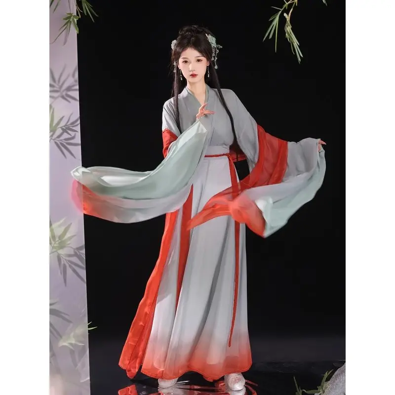 Quần Áo Trung Quốc Hán, Chính Hãng, Phong Cách Triều Đại Nam Bắc, Váy Tay Lớn, Dành Cho Nữ 6