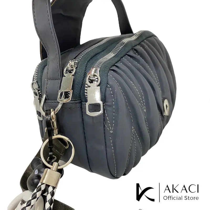 Tas selempang dan bahu Akaci EMBUL Tas Wanita Kekinian 09-8197 Bahan Nilon 3 ruang slingbag kekinian style cewek lucu unik murah Terbaru 3