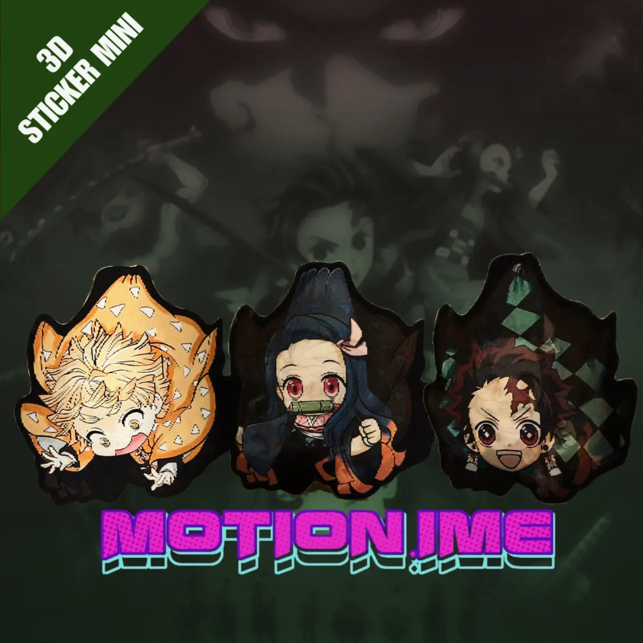 3D Sticker Mini Lenticular Demon Slayer V1