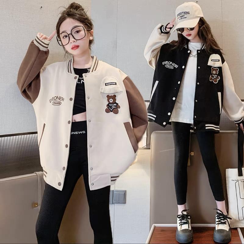 Áo Khoác Bomber cho bé gái 14-48kg mẫu Mũ , Áo khoác nỉ, Áo khoác cho bé trai và bé gái, Chất nỉ dày dặn - A02