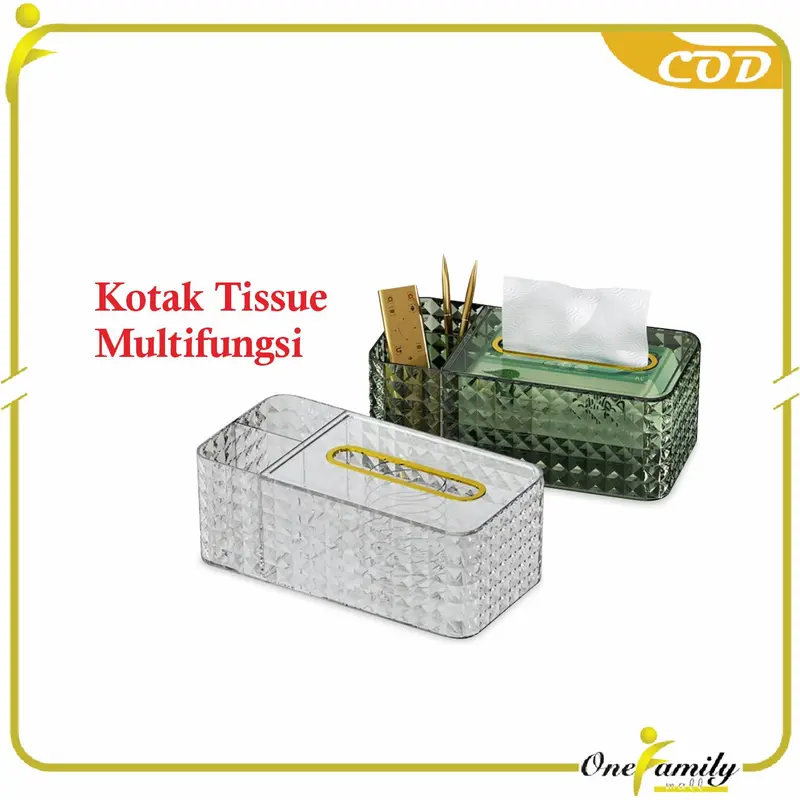 [COD] OFM C969 Tempat Penyimpanan Tisu Serbaguna Diamond ada 2 Slot Remote 1