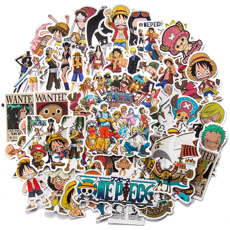 202650 New One Piece Stickers for Suitcase, Cute Waterproof Skateboard ...