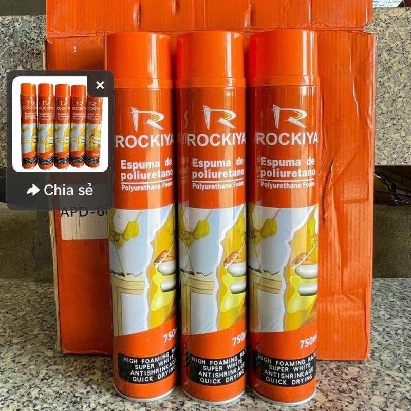 Keo bọt nở pu foam chuẩn 750ml độ nở cao hàng chuẩn 1