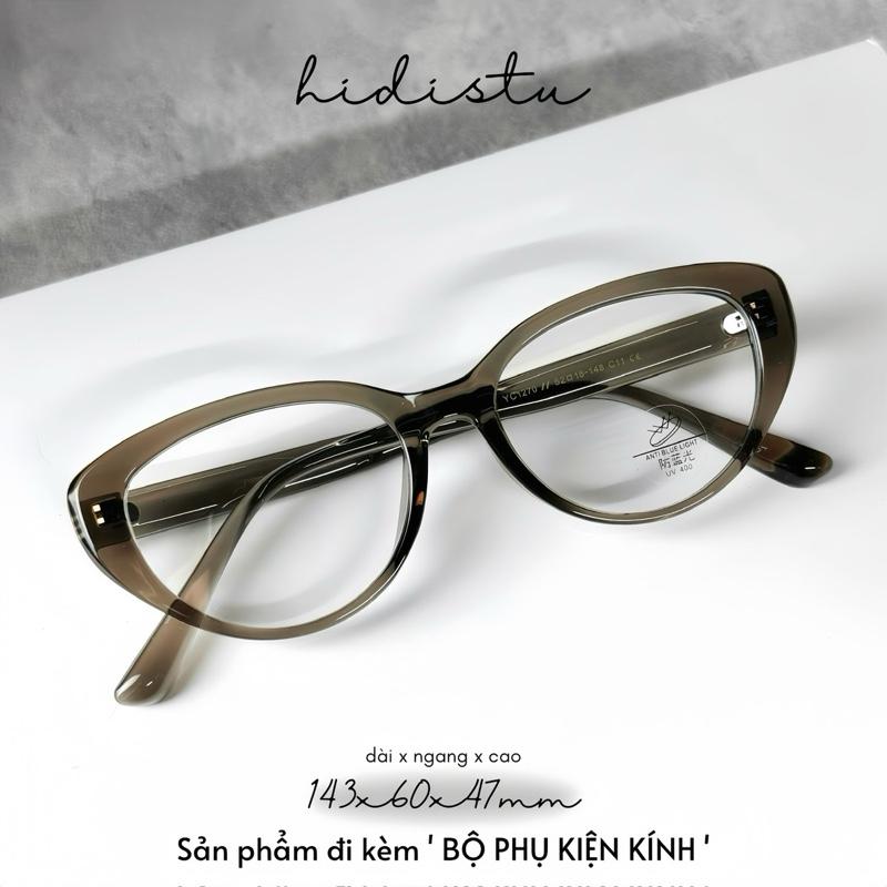 Gọng kính mắt mèo bầu tròn full nhựa Kiimi. Dáng kính trung bình, phù hợp tất cả dáng mặt. Hidi Studio Eyewear