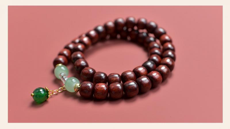 Product Introduction of Chinese Style Traditional Rosewood Hand Carved Artistic and Ancient Style Bracelet Multi-Circle Men's and Women's Crafts Wooden Prayer Beads Bracelet 4
