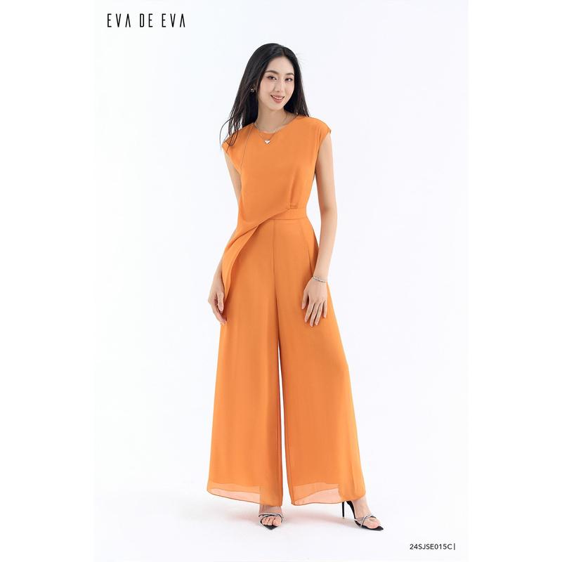 Jumpsuit nữ dài thiết kế ống rộng Eva de Eva 24SJSE015C