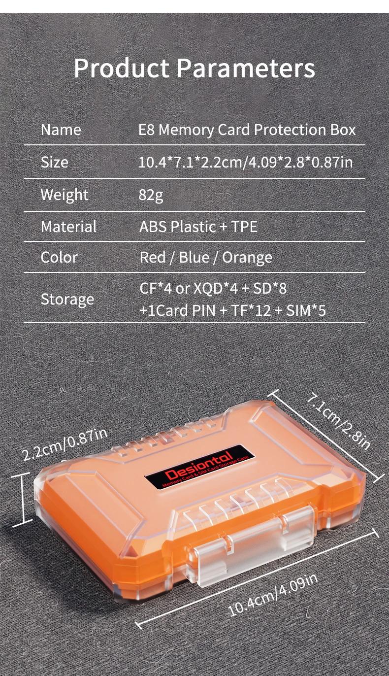 Product Introduction of Memory Card Case ABS SD Microsd Card Holder Waterproof Anti-Static Storage Box for 4 SD Cards & 12 TF/Micro SD Cards 18
