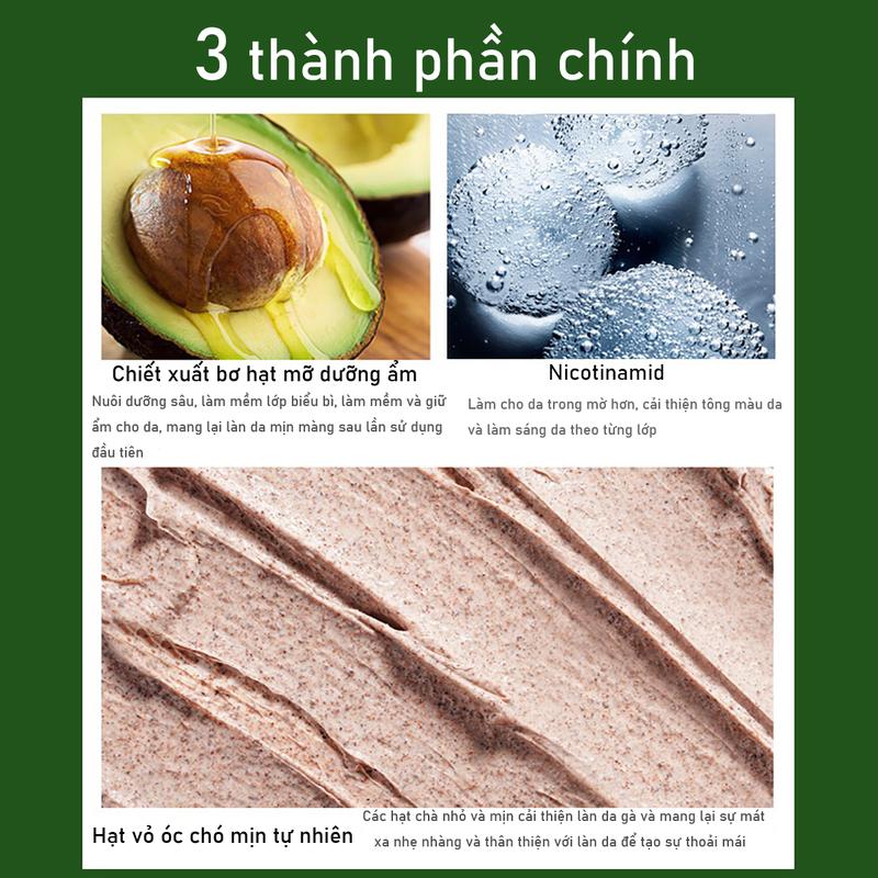 Kem Chà Xát Hương Bơ Làm Đẹp Cơ Thể Niacinamide Shea Butter Oil Body Frosted 250g 6