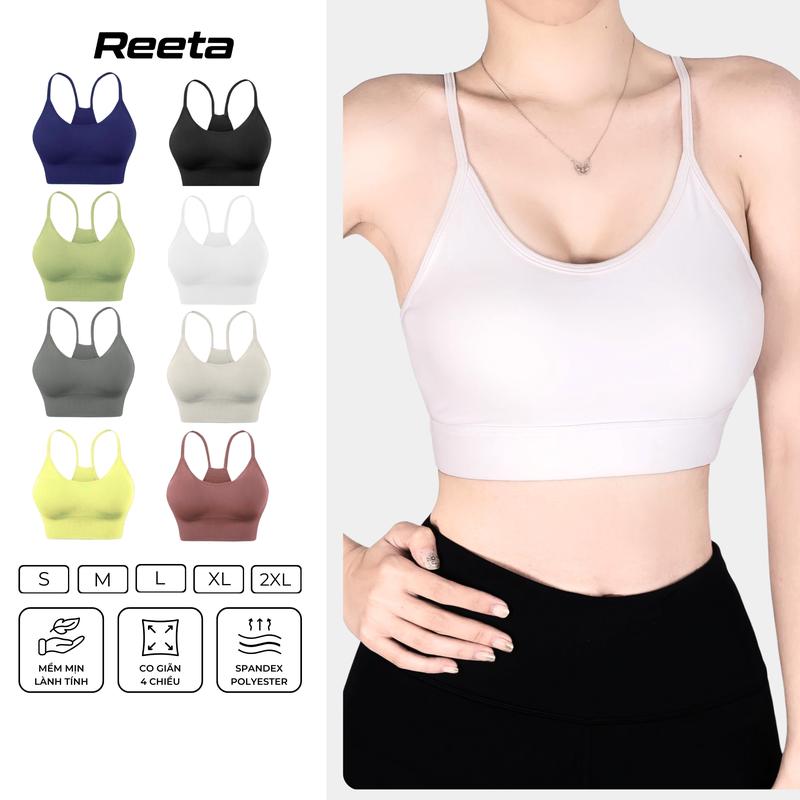 Áo bra tập gym thể thao nữ Reeta có mút nâng ngực định hình, chất vải co dãn 4 chiều, mềm mịn, thấm hút mồ hôi - A3010