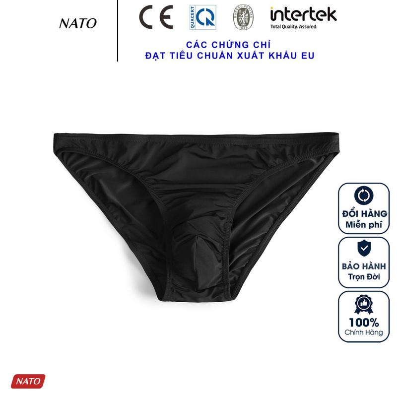COMBO Quần Lót COOLMAX Nam Vải Lụa Băng Tự Nhiên Thun Lạnh Cao Cấp Màu Đen Trơn Mát Thoáng Co Giãn Xì Lip Sì NATO Boxer Quần Boxer Sịp Menswear