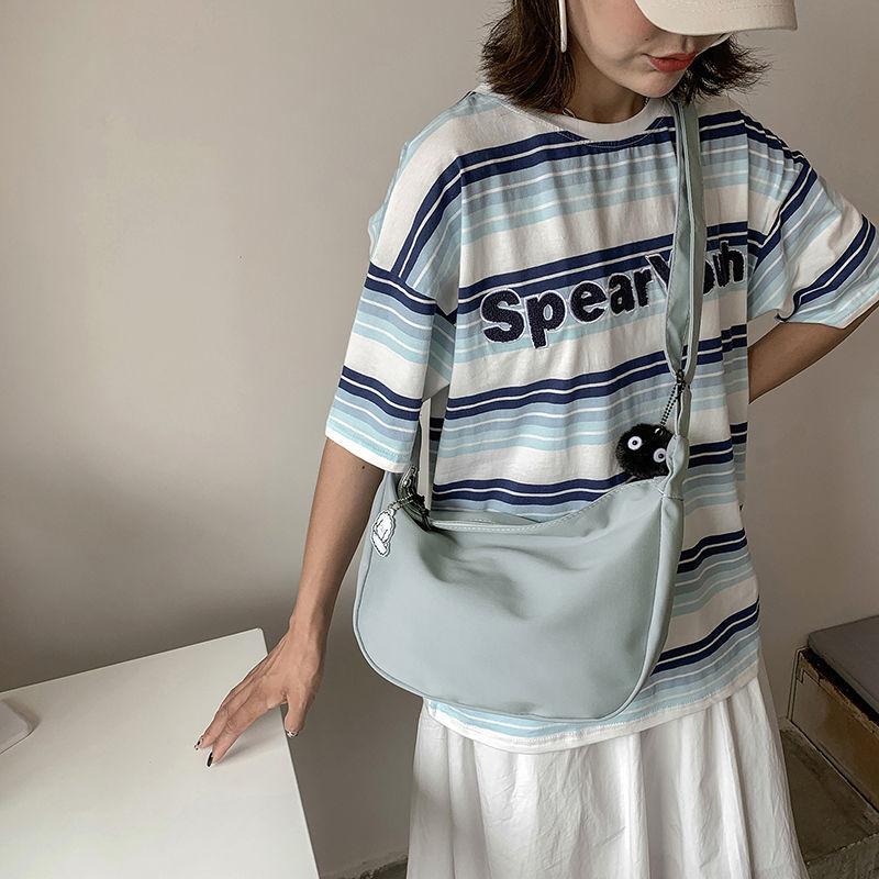 Product Introduction of กระเป๋าสะพายข้าง สไตล์ฮาราจูกุ ชิค โบราณ สีพื้น นุ่ม น้องสาว กระเป๋า messenger เรียบง่าย กระเป๋าเกี๊ยว 12
