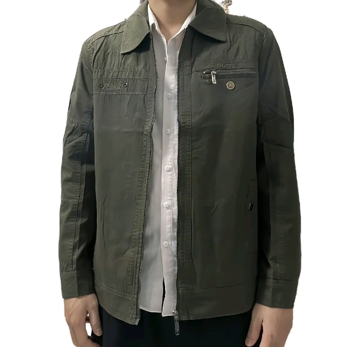 Áo khoác nam trung niên cổ bẽ cao cấp - vẻ đẹp vượt thời gian  Menswear Jacket Dài Tay